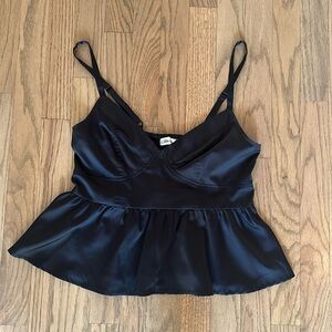 Chloe & Katie Silk Peplum Tank